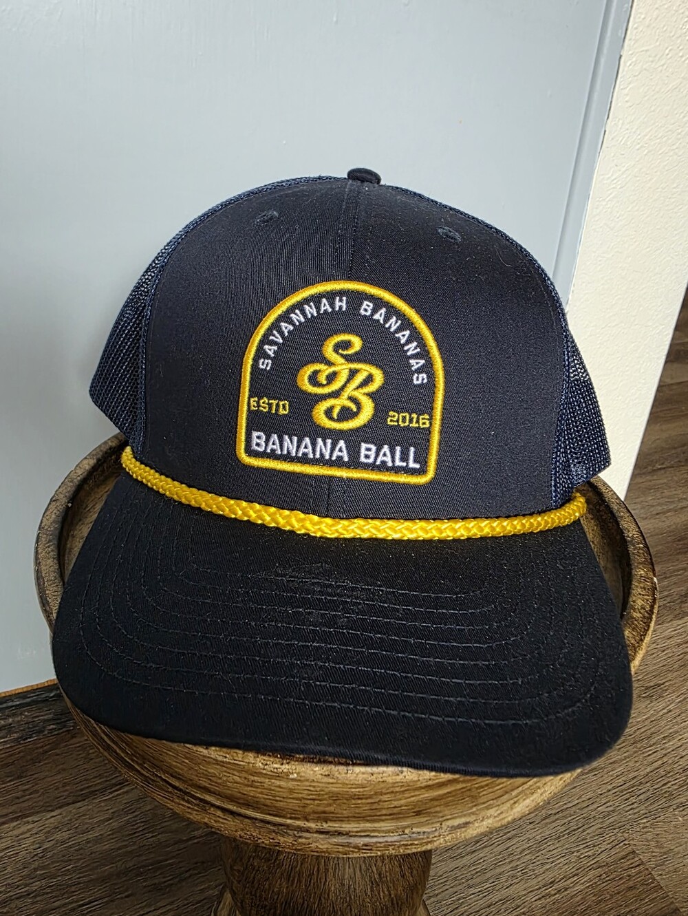 Savannah Bananas "Banana Ball" Navy & Yellow Rope Trucker Hat